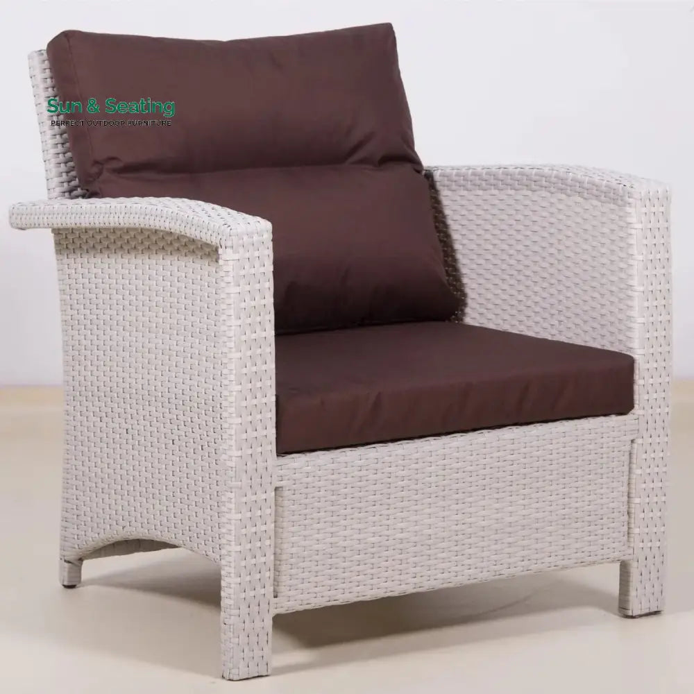 Ghada Outdoor All-Weather Wicker Single Seater Sofa Sofa Set