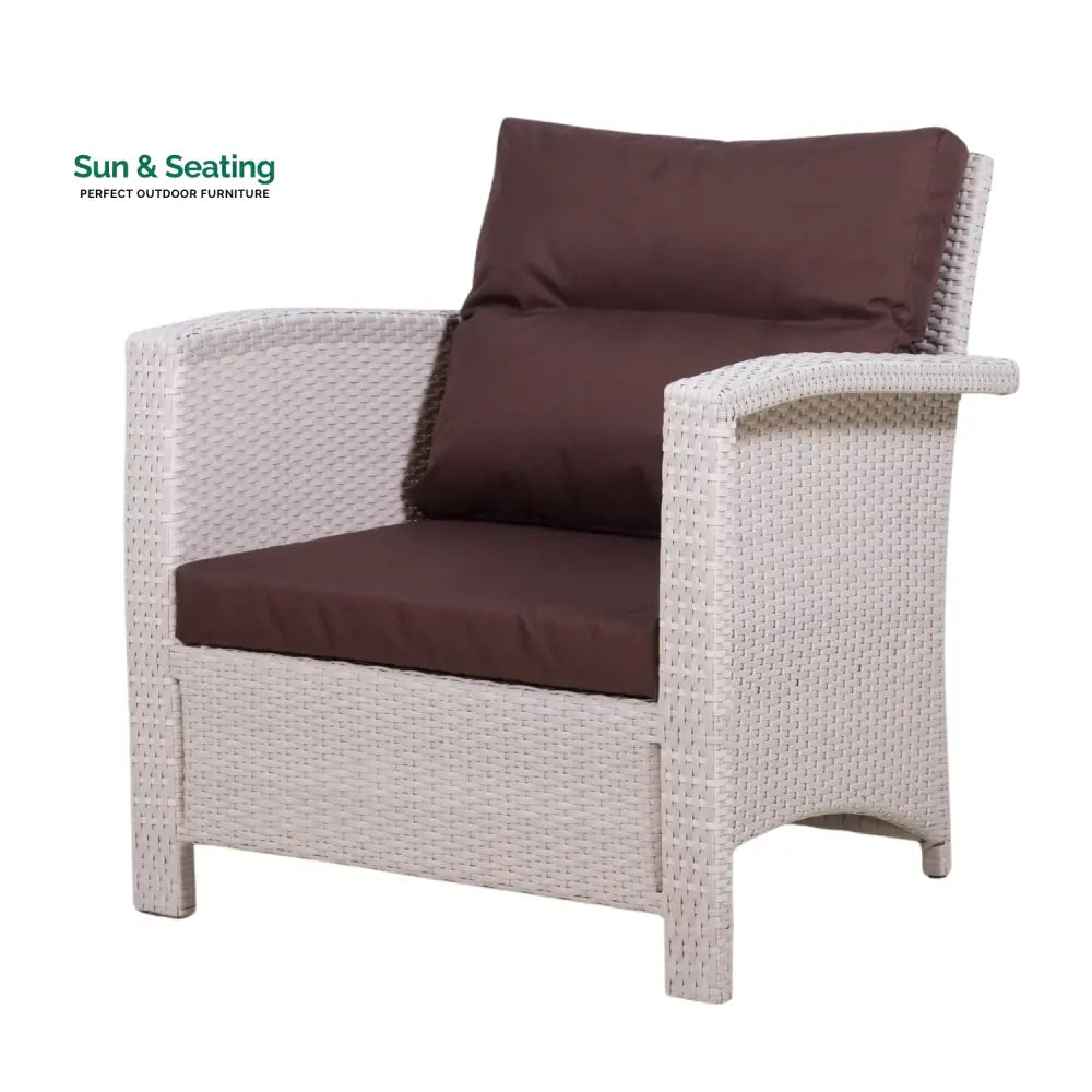 Ghada Outdoor All-Weather Wicker Single Seater Sofa Sofa Set