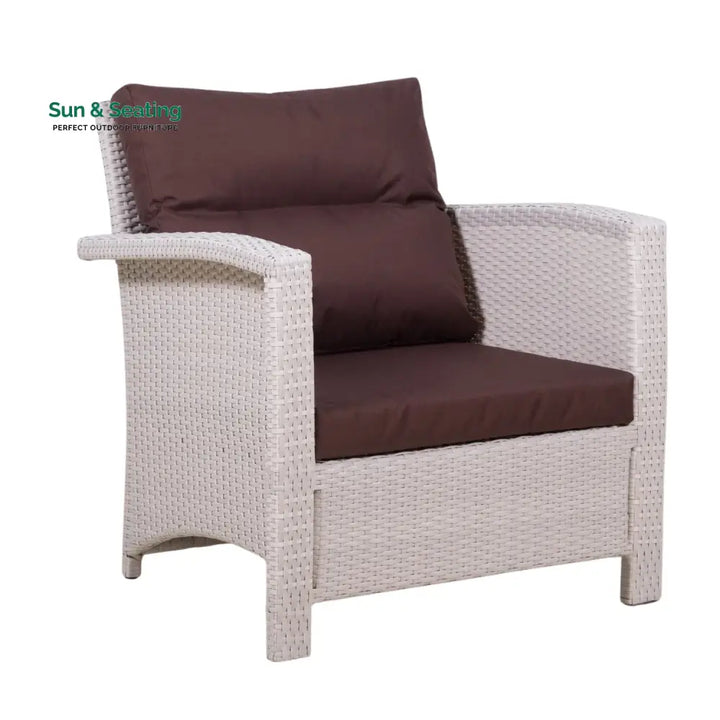 Ghada Outdoor All-Weather Wicker Single Seater Sofa Sofa Set