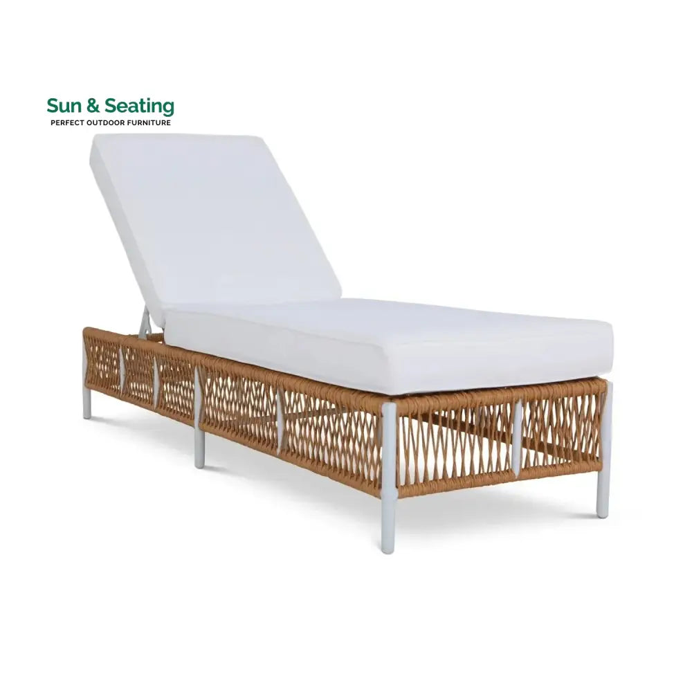 Giavanna Outdoor Rope Lounge Chairs Set of 2 with Thick Cushions Lounger Set