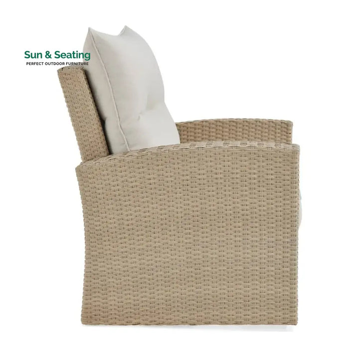 Gisla Outdoor Rattan Wicker 4-Piece Patio Sofa Set Patio Sofa Set