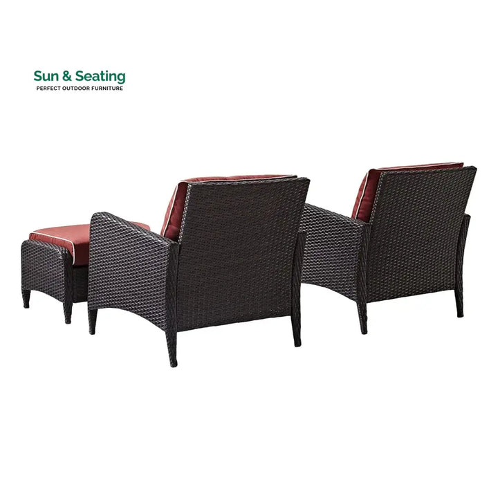 Gitali Outdoor 4 Piece Patio Wicker Furniture Set Patio Sofa Set