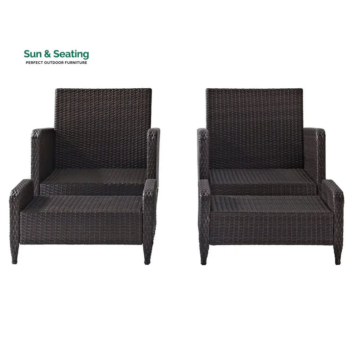 Gitali Outdoor 4 Piece Patio Wicker Furniture Set Patio Sofa Set