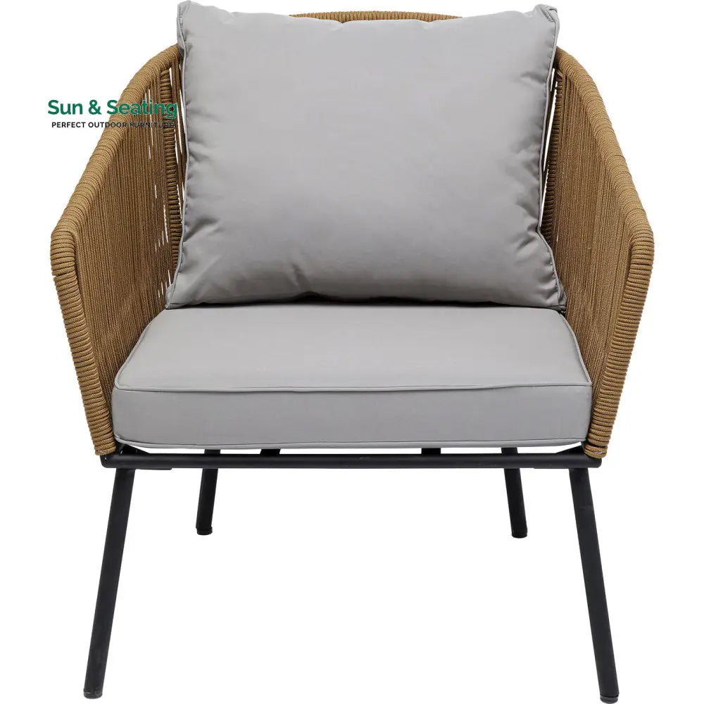 Goons Outdoor Sofa Set 3 Seater 2 Single seater and 1 Center Table Set (Khaki) Braided &amp; Rope Sofa Sets