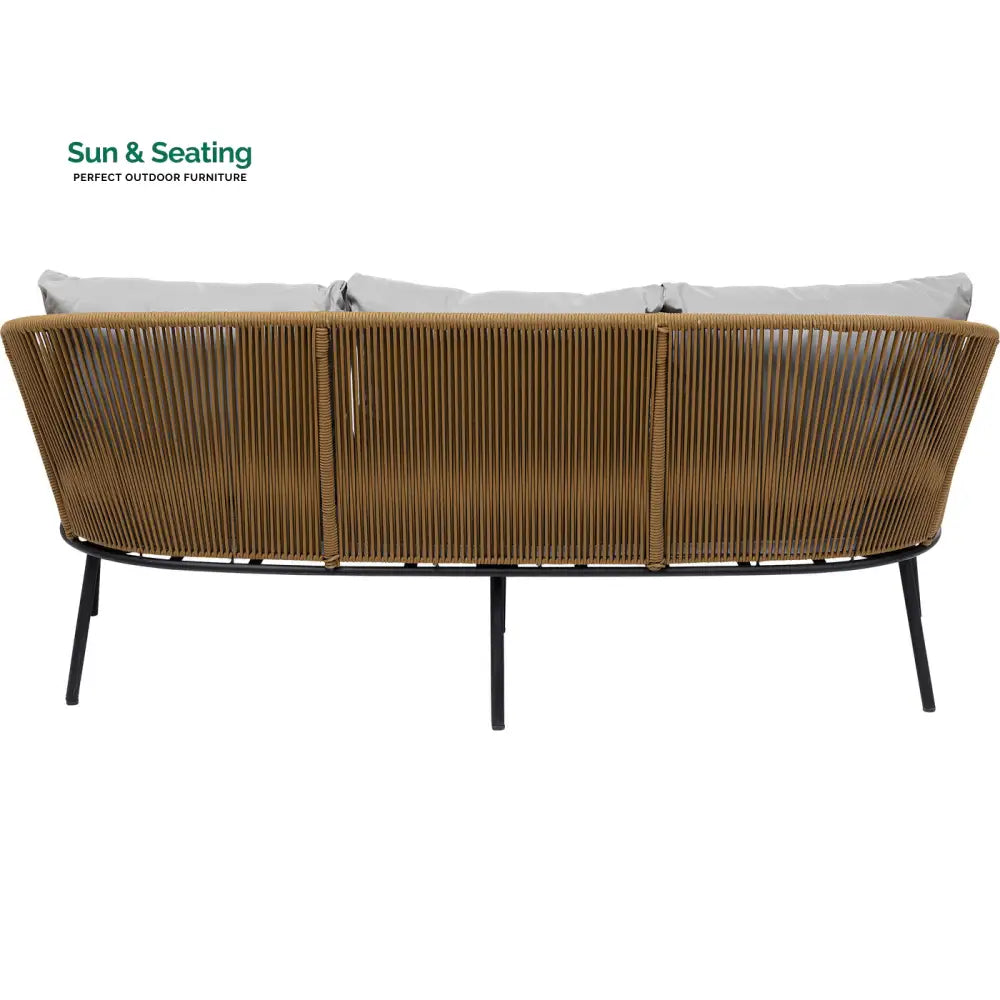Goons Outdoor Sofa Set 3 Seater 2 Single seater and 1 Center Table Set (Khaki) Braided &amp; Rope Sofa Sets