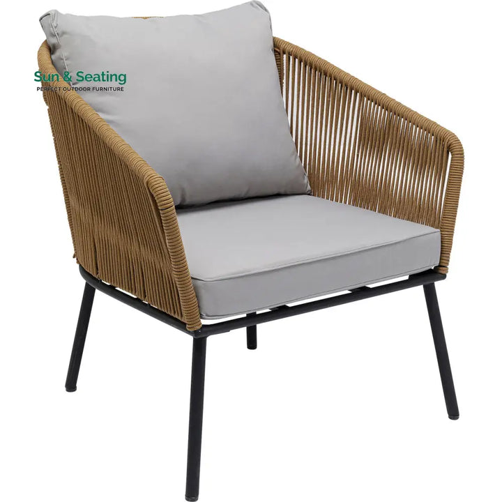 Goons Outdoor Sofa Set 3 Seater 2 Single seater and 1 Center Table Set (Khaki) Braided &amp; Rope Sofa Sets