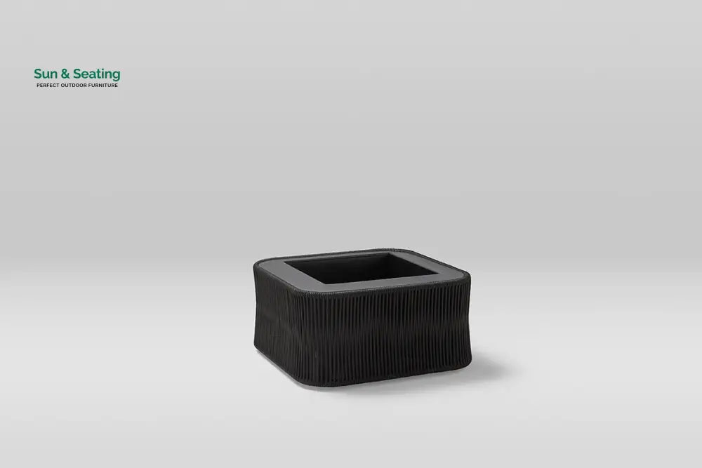 Gosse Outdoor Planter For Garden Balcony (Black) Braided &amp; Rope Planter