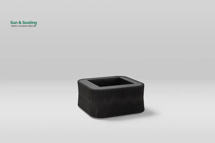 Gosse Outdoor Planter For Garden Balcony (Black) Braided &amp; Rope Planter
