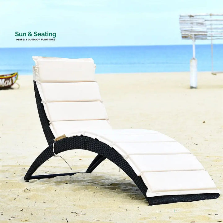 Grace Outdoor Swimming Poolside Lounger (Brown) Loungers