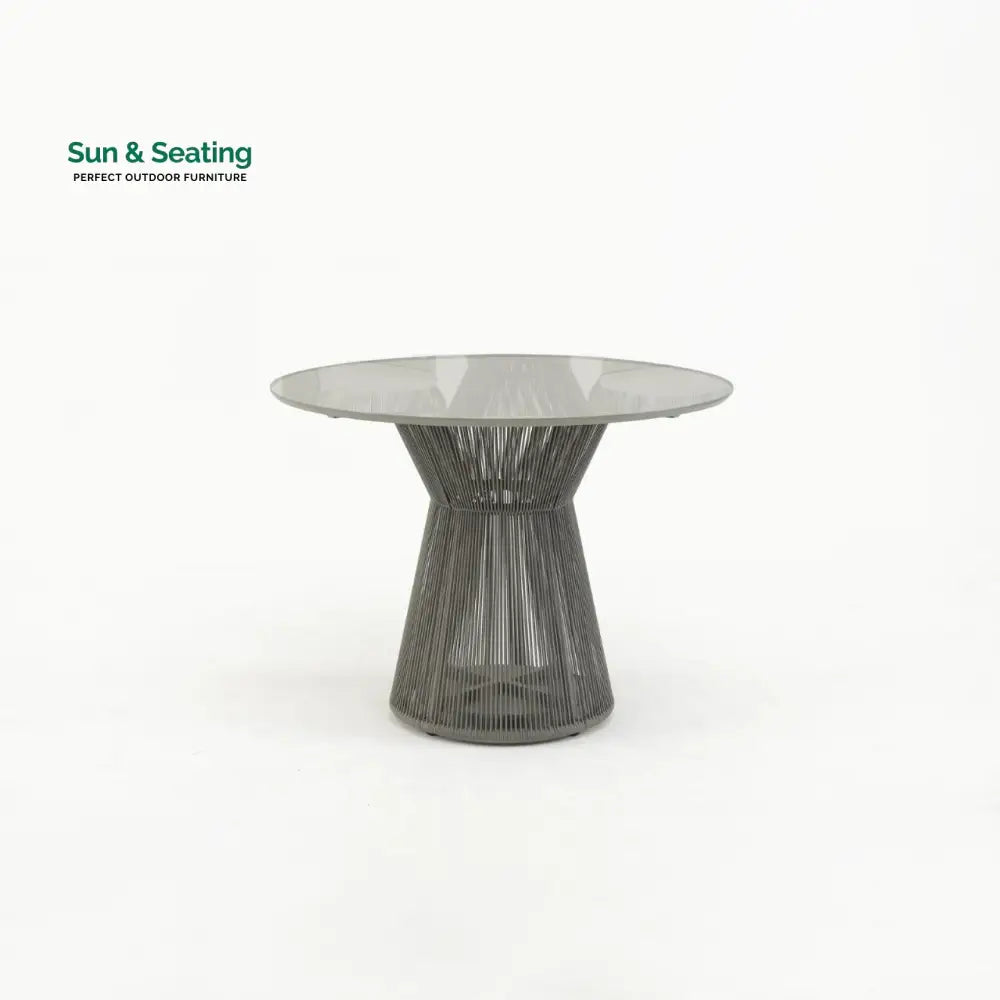 Gracia Outdoor Patio Dining Set 4 Chairs and 1 Table Braid & Rope (Grey) Dining sets