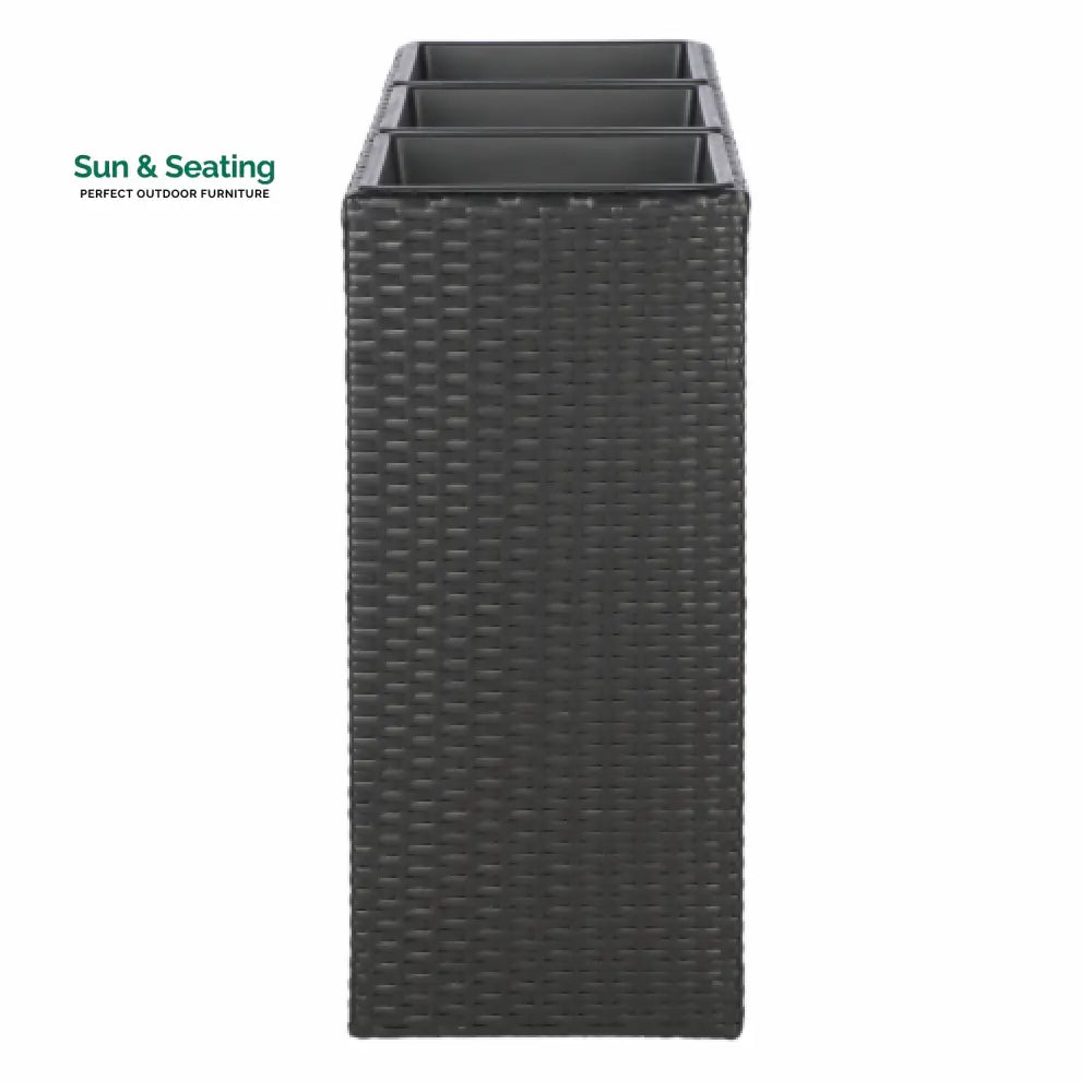 Grae Outdoor Wicker Planters For Garden Balcony (Black) Planter