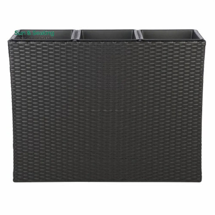 Grae Outdoor Wicker Planters For Garden Balcony (Black) Planter