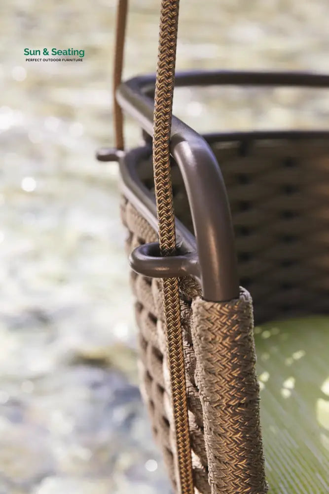 Greco Single Seater Hanging Swing Without Stand For Balcony Garden Swing (Brown) Braided &amp; Rope Swings