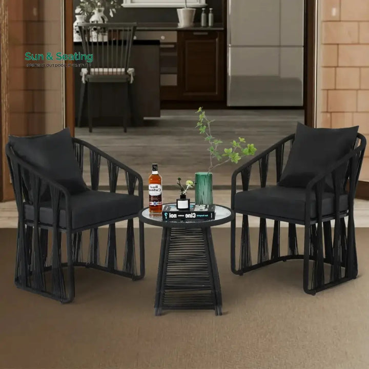 Greer Outdoor Rope 3-Piece Patio Set Patio Set