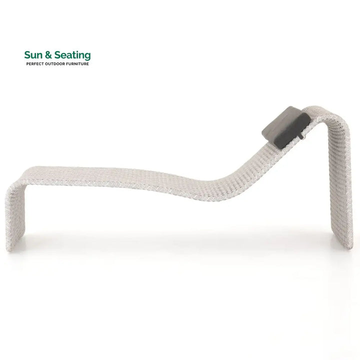 Grood Outdoor Swimming Poolside Lounger (White) Loungers