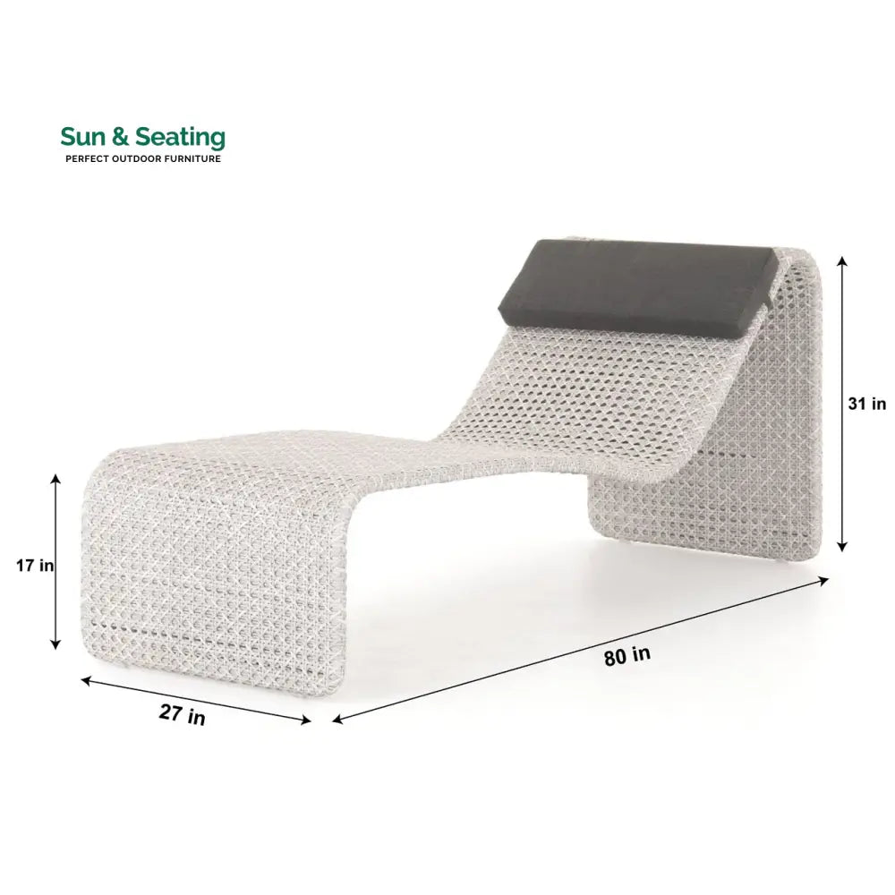 Grood Outdoor Swimming Poolside Lounger (White) Loungers