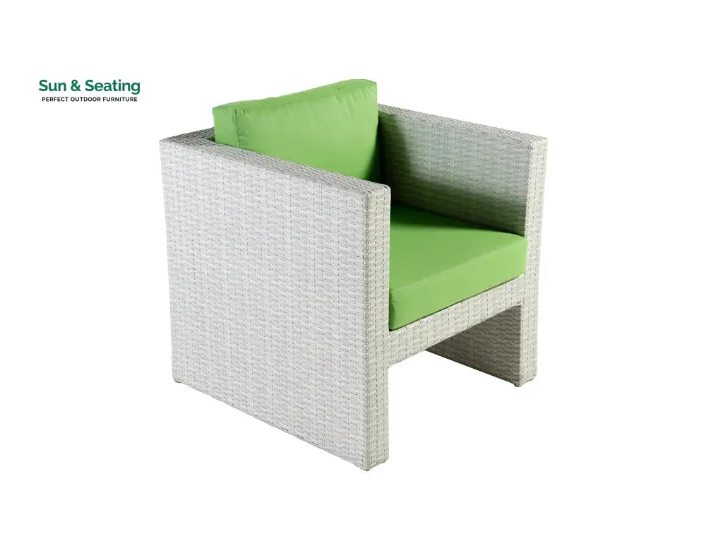 Gucci Outdoor Patio Sofa Set 4 Chairs and 1 Center Table (Off White) Sofa Sets