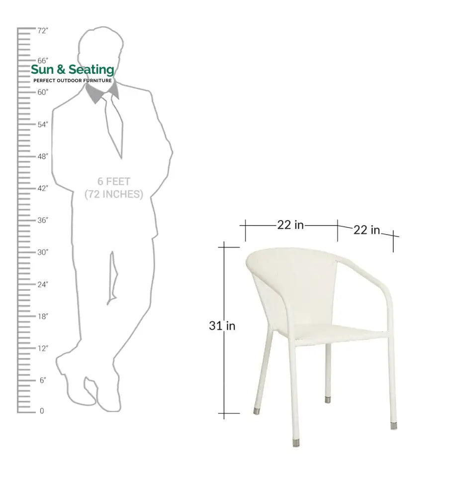 Gus Outdoor Patio Seating Set 2 Chairs and 1 Table Set (White) Coffee Table Sets