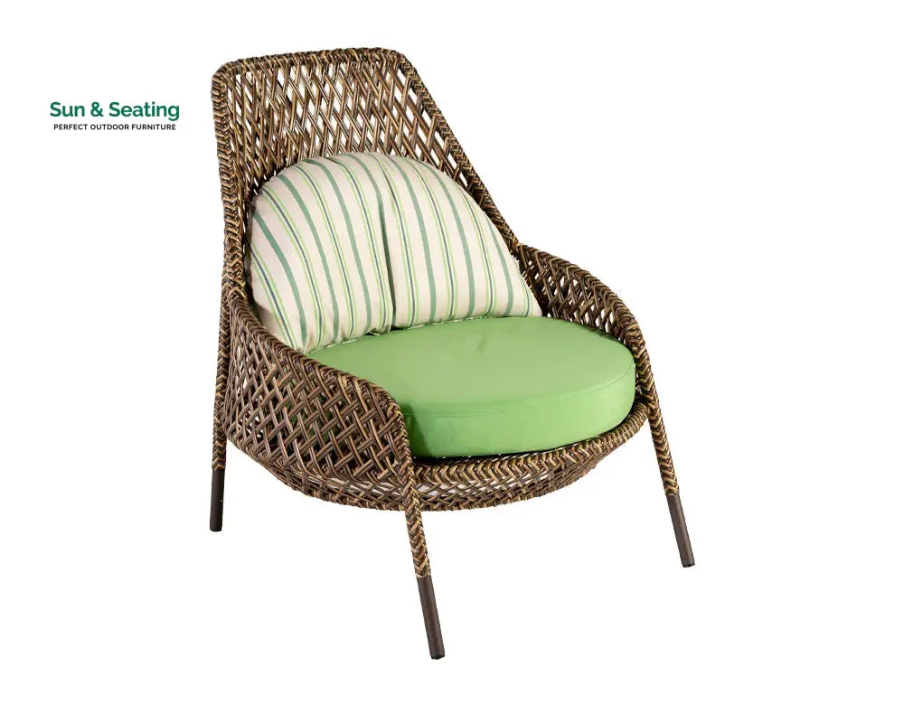 Gustavo Outdoor Sofa Set 2 Seater 2 Single seater 1 Side table and 1 Center Table (Brown) Sofa Sets