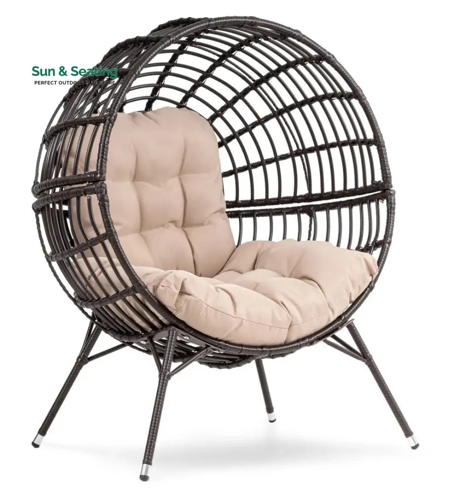 Guzman Single Seater Swing Basket For Balcony &amp; Garden Brown Swings