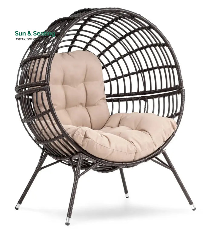 Guzman Single Seater Swing Basket For Balcony &amp; Garden Brown Swings