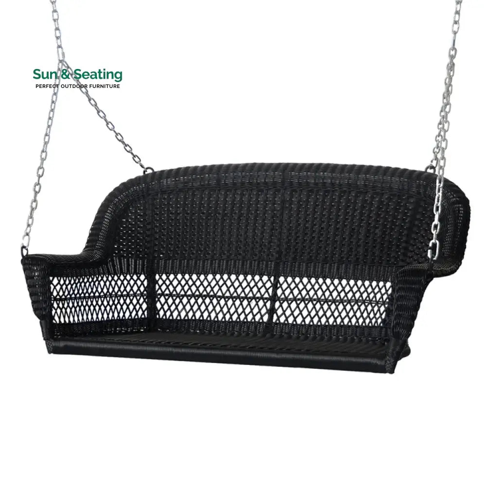 Gwil Double Seater Hanging Swing Without Stand For Balcony Garden Swing (Black) Swings