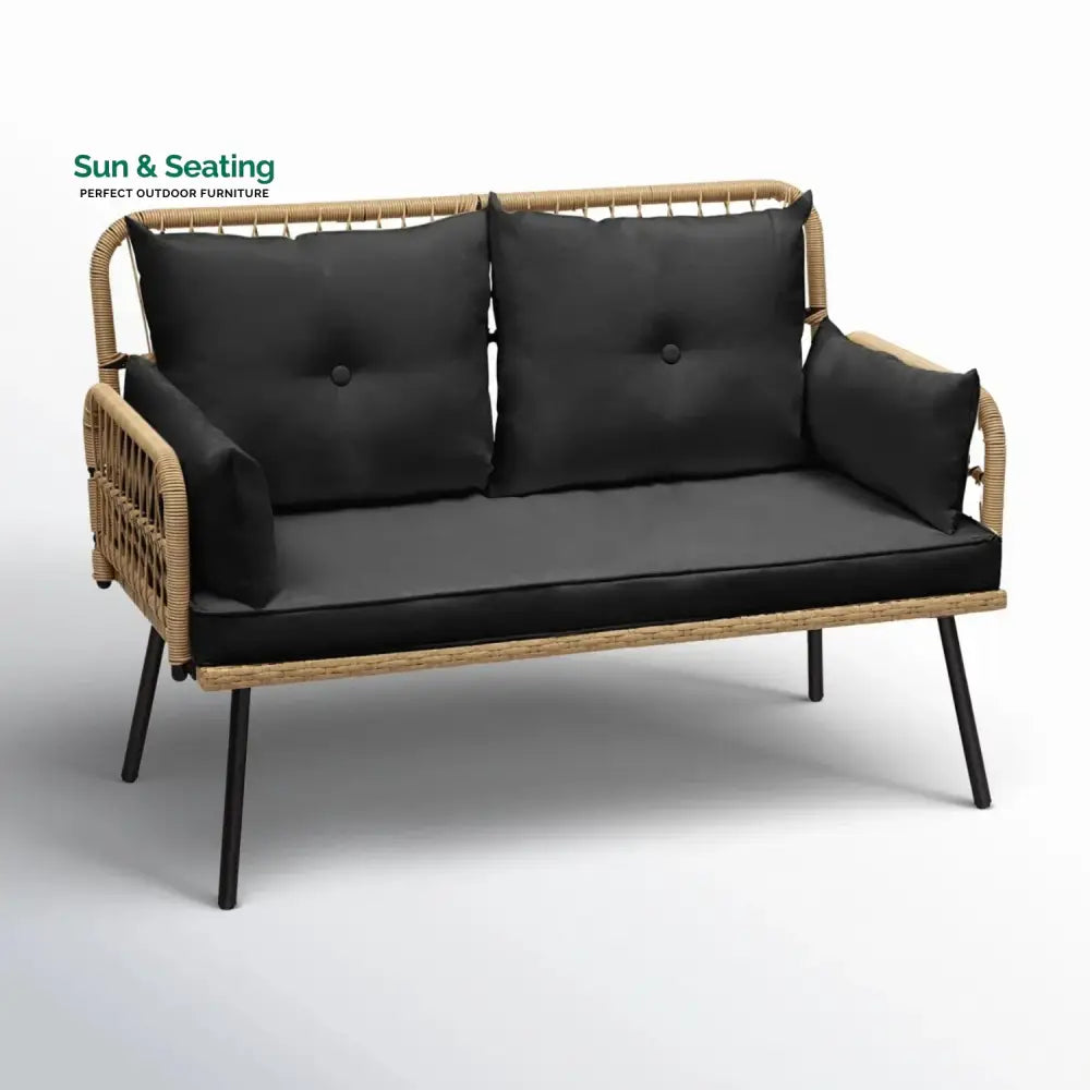 Haisley Outdoor Rope Loveseat Sofa Sofa Set