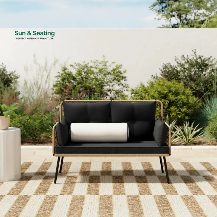 Haisley Outdoor Rope Loveseat Sofa Sofa Set