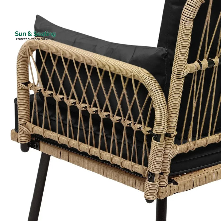 Haisley Outdoor Rope Loveseat Sofa Sofa Set