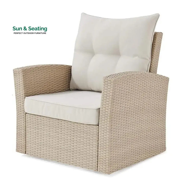 Hajar Outdoor All-Weather Wicker Single Seater Sofa Sofa Set