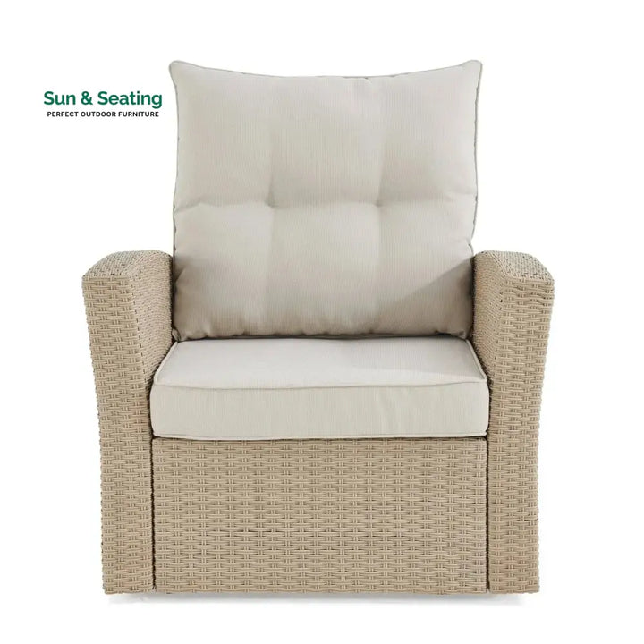 Hajar Outdoor All-Weather Wicker Single Seater Sofa Sofa Set