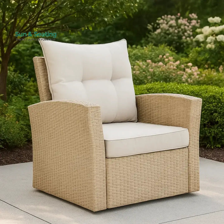 Hajar Outdoor All-Weather Wicker Single Seater Sofa Sofa Set