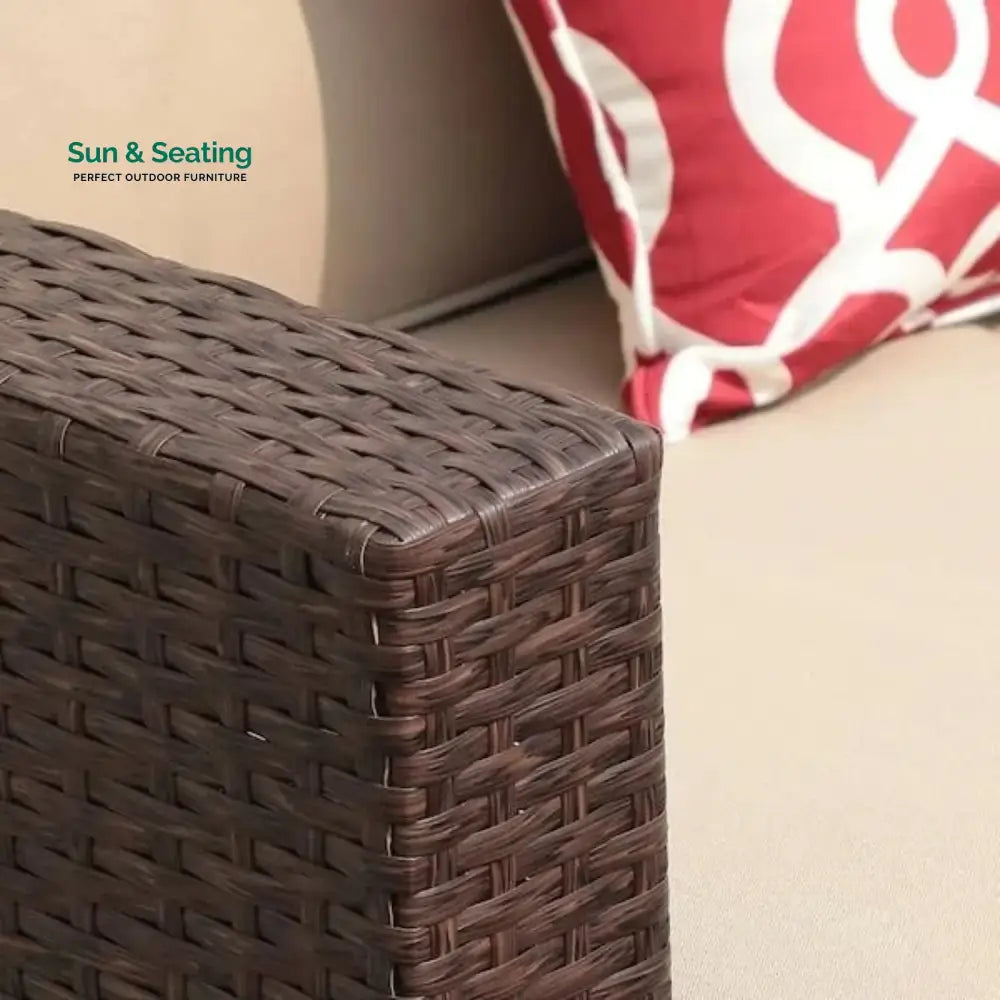Halima Outdoor Rattan Wicker Sectional 6-Seater Sofa Set Sofa Set