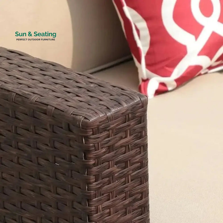 Halima Outdoor Rattan Wicker Sectional 6-Seater Sofa Set Sofa Set