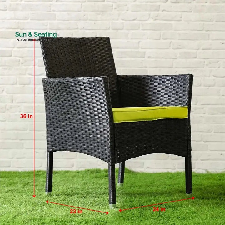 Hamper Outdoor Sofa Set 2 Seater 2 Single seater and 1 Center Table Set (Black) Sofa Sets