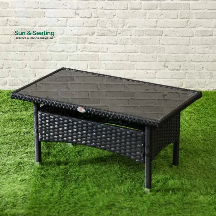 Hamper Outdoor Sofa Set 2 Seater 2 Single seater and 1 Center Table Set (Black) Sofa Sets