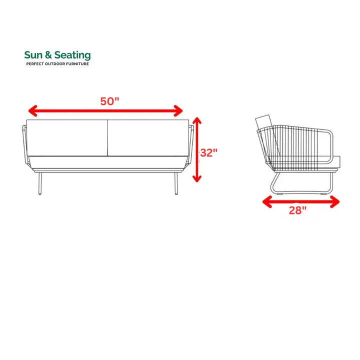 Hancy Outdoor Sofa Set 6 Seater 2 Ottoman and 1 Center Table + 1 side table Set (Tan + Beige) Braided &amp; Rope Sofa Sets