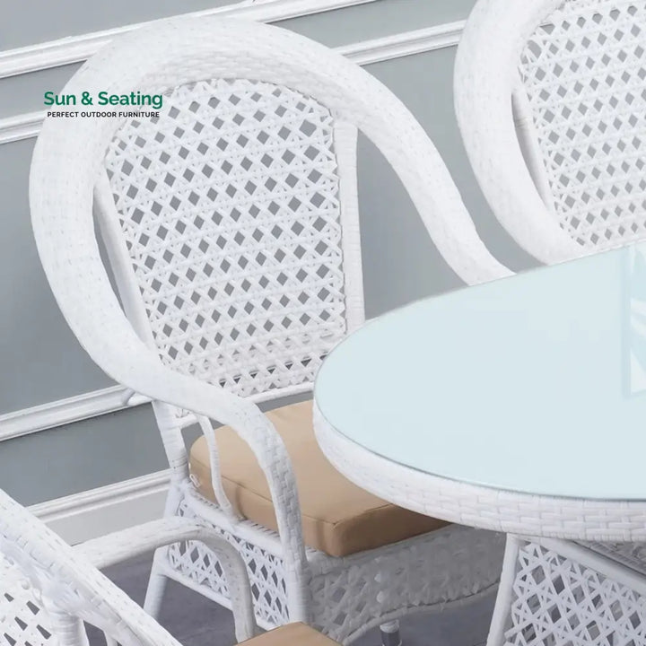 Haneen Outdoor All-Weather Resistant Rattan Wicker 7-Piece Dining Set Dining Set