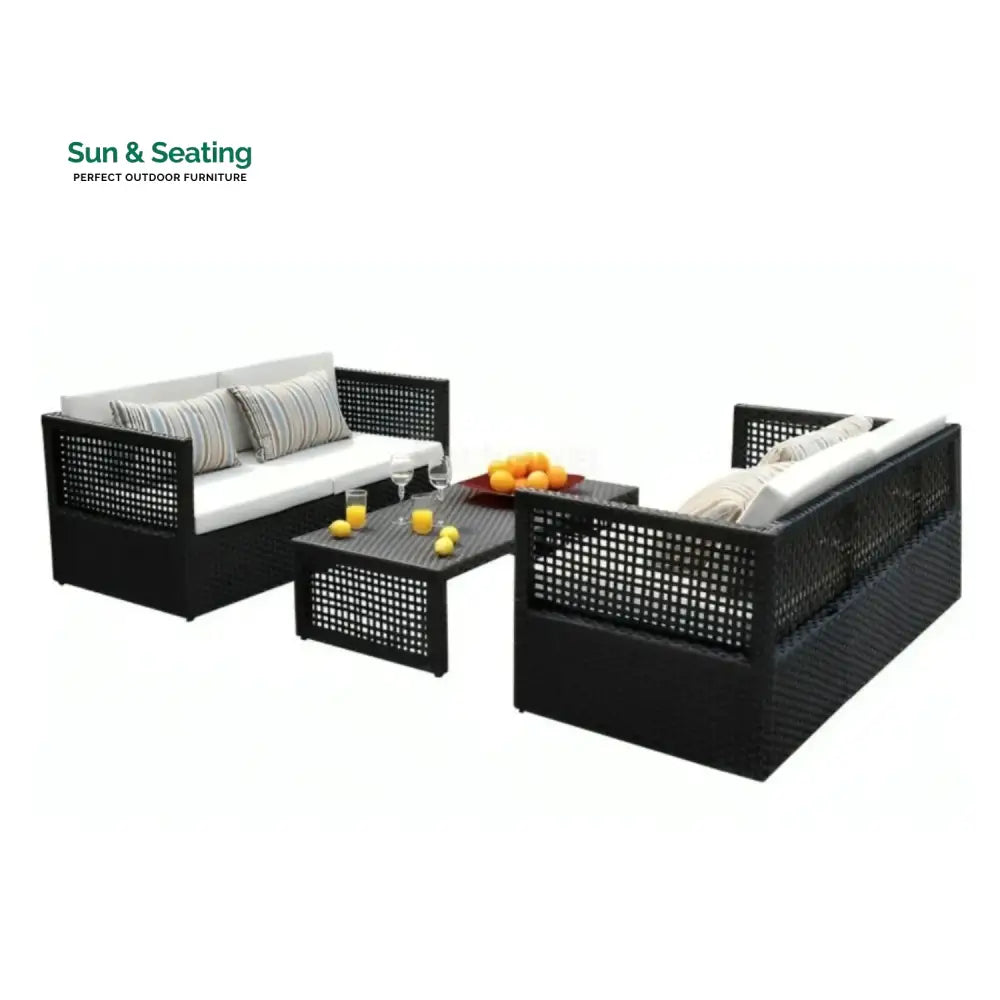 Hannelore Outdoor Rattan Wicker 4-Seater Sofa Set Sofa Set