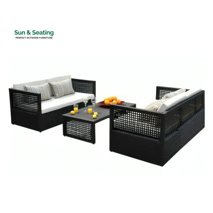 Hannelore Outdoor Rattan Wicker 4-Seater Sofa Set Sofa Set