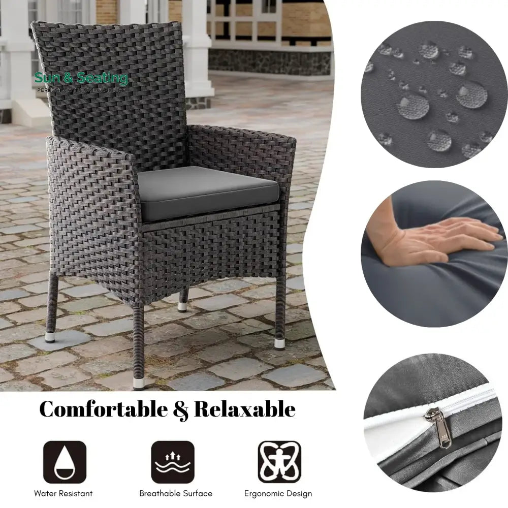 Hansika 10-Piece Outdoor Patio Rattan Dining Set Dining Set