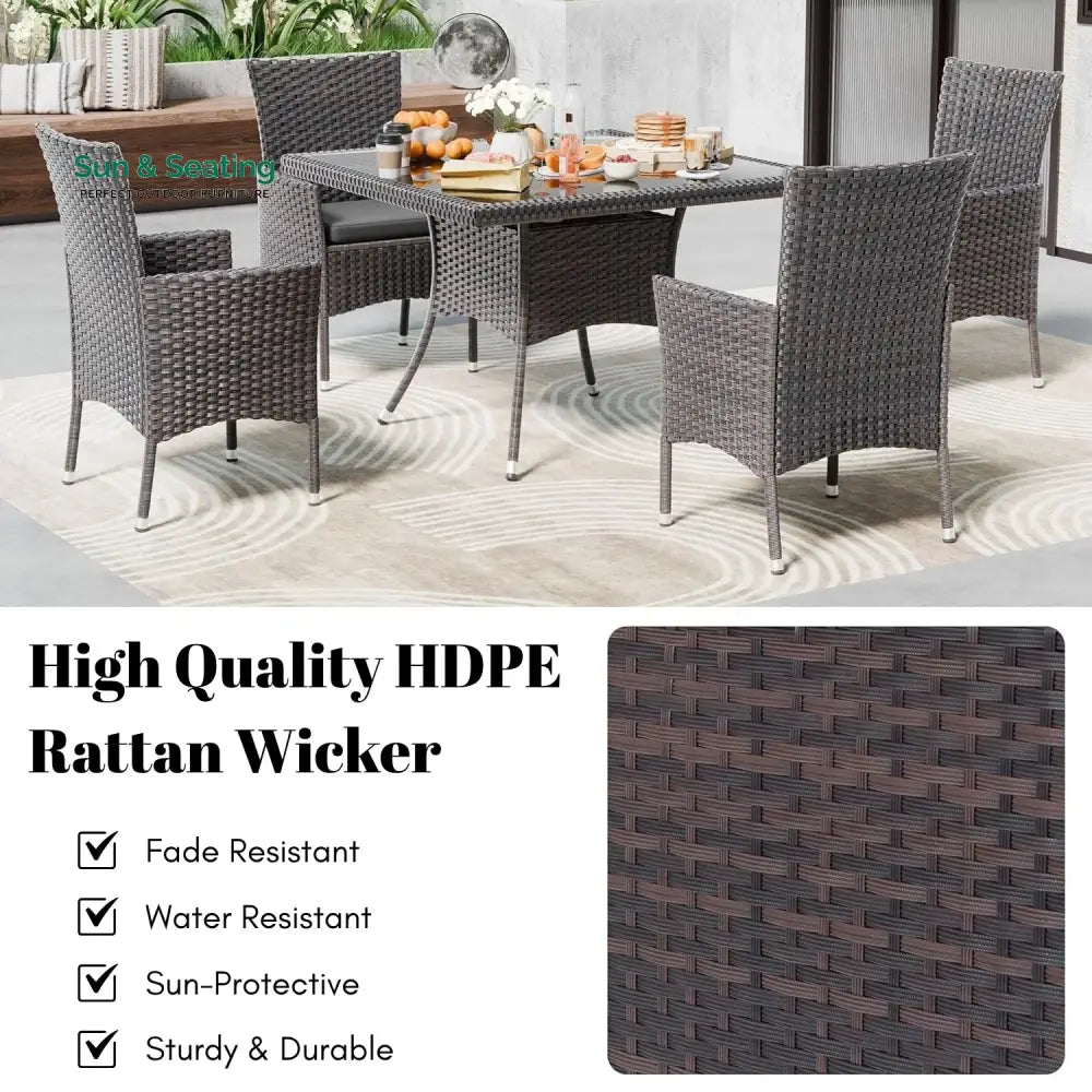 Hansika 10-Piece Outdoor Patio Rattan Dining Set Dining Set