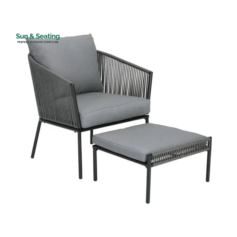 Harini Outdoor 5 Piece Rope Patio Sofa Set (Grey) Patio Sofa Set