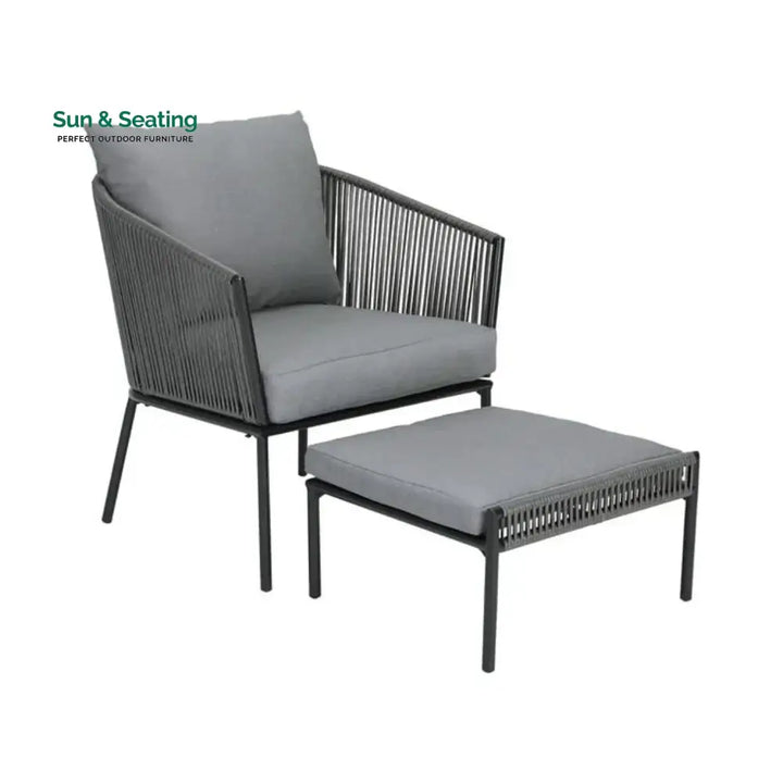 Harini Outdoor 5 Piece Rope Patio Sofa Set (Grey) Patio Sofa Set