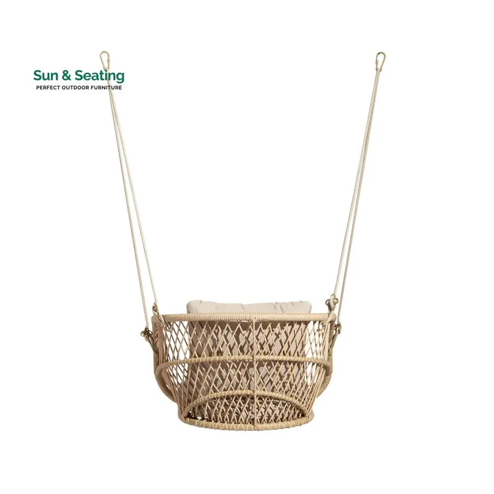 Harley Single Seater Hanging Swing Without Stand For Balcony Garden Swing (Honey) Swings