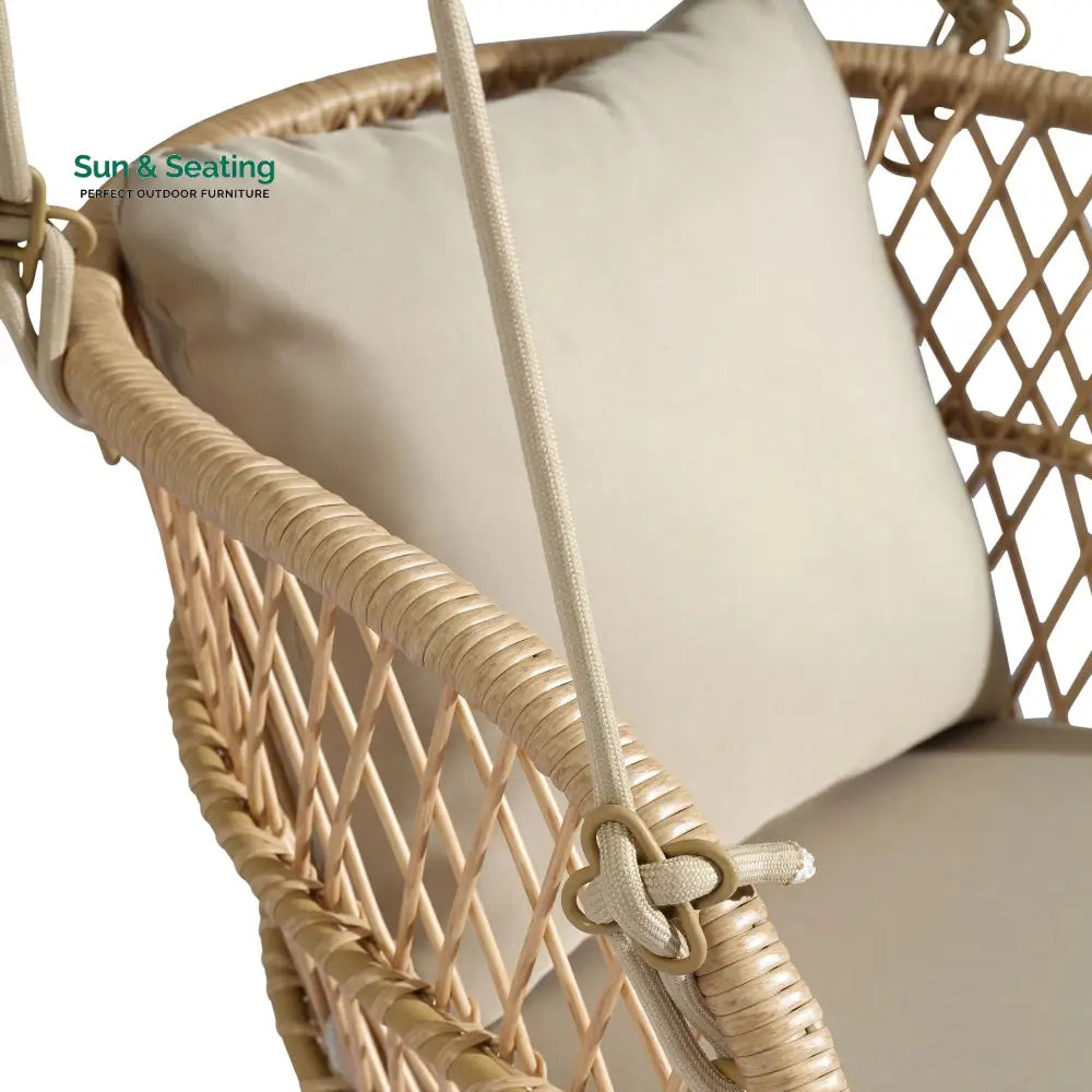 Harley Single Seater Hanging Swing Without Stand For Balcony Garden Swing (Honey) Swings