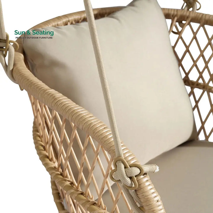 Harley Single Seater Hanging Swing Without Stand For Balcony Garden Swing (Honey) Swings