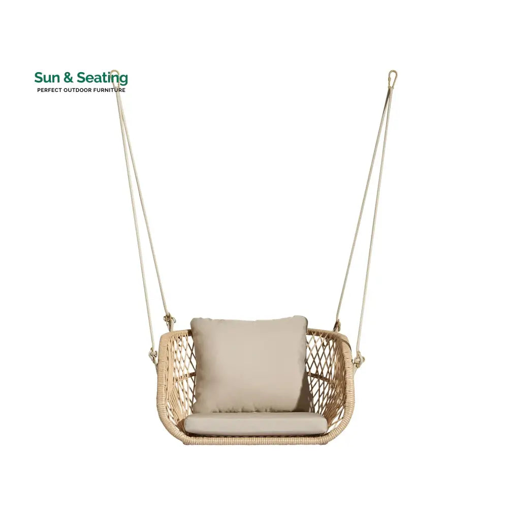 Harley Single Seater Hanging Swing Without Stand For Balcony Garden Swing (Honey) Swings