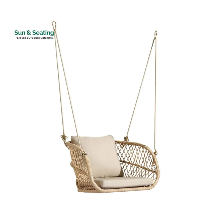 Harley Single Seater Hanging Swing Without Stand For Balcony Garden Swing (Honey) Swings