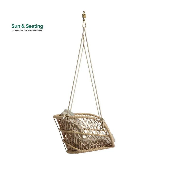 Harley Single Seater Hanging Swing Without Stand For Balcony Garden Swing (Honey) Swings
